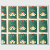 ヴィンテージスタイルクリスマスベルズ ラッピングペーパー (フラット)