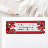 ヴィンテージスタイルクリスマスポインセチア ラベル (インサイチュ)