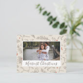 ヴィンテージスタイルクリスマス写真 ポストカード (スタンド正面)