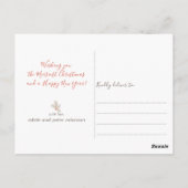 ヴィンテージスタイルクリスマス写真 ポストカード (裏面)