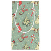 ヴィンテージスタイルクリスマス スモールペーパーバッグ (正面)