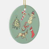 ヴィンテージスタイルクリスマス セラミックオーナメント (右)