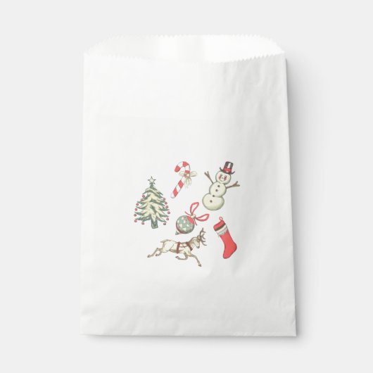 ヴィンテージスタイルクリスマス フェイバーバッグ (正面)