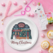 ヴィンテージスタイルクリスマス ペーパープレート (パーティー)