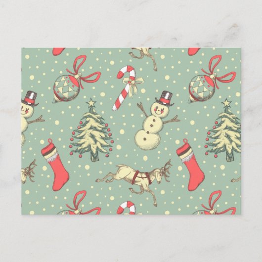 ヴィンテージスタイルクリスマス ポストカード (正面)