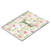 ヴィンテージスタイルクロスステッチ花柄ジャーナル ノートブック (左側)