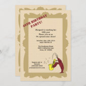 ヴィンテージスタイルクロフィッシュ（紋章の）フラ・ダ・リ誕生日 招待状 (正面/裏面)