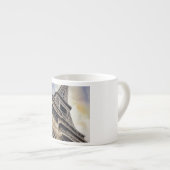 ヴィンテージスタイルクローズアップエッフェルタワーパリトラベル エスプレッソカップ (正面右)