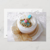 ヴィンテージスタイルケーキはがき ポストカード (正面/裏面)
