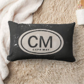 ヴィンテージスタイルケープメイNJビーチラベル枕 ランバークッション (ブランケット)