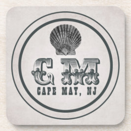 ヴィンテージスタイルケープメイNJビーチラベル飲み物用コースター コースター