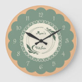 ヴィンテージスタイルコージーキッチンクロックfor Mom ラージ壁時計 (正面)