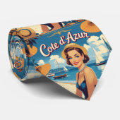 ヴィンテージスタイルコートダジュールビーチガール ネクタイ (ロール)