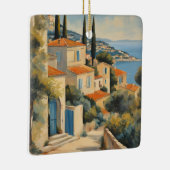 ヴィンテージスタイルコートダジュールフランスのトラベルウォーター色 セラミックオーナメント (右)