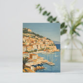 ヴィンテージスタイルコートダジュールフランスのトラベルウォーター色 ポストカード (スタンド正面)