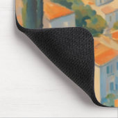 ヴィンテージスタイルコートダジュールフランスのトラベルウォーター色 マウスパッド (コーナー)