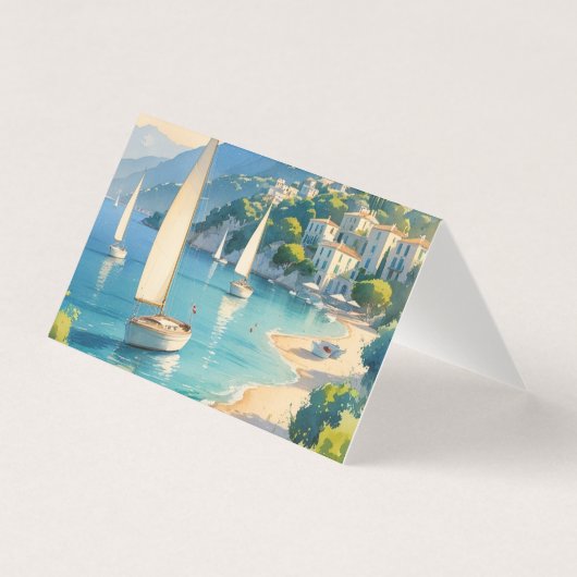 ヴィンテージスタイルコートダジュールフランスのトラベルカード (正面)