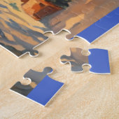 ヴィンテージスタイルコートダジュールフランスのトラベ絵画ル ジグソーパズル (側面)