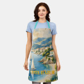 ヴィンテージスタイルコートダジュールフランスの旅行 エプロン (着用した状態)