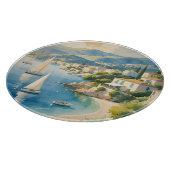 ヴィンテージスタイルコートダジュールフランスの旅行 カッティングボード (角)