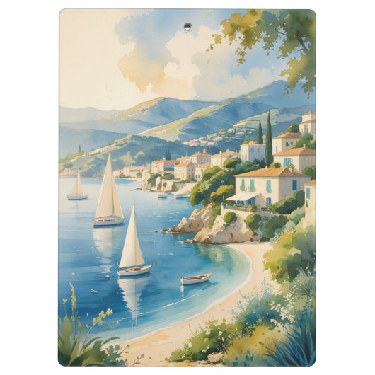 ヴィンテージスタイルコートダジュールフランスの旅行 クリップボード (裏面)