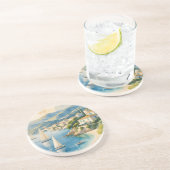 ヴィンテージスタイルコートダジュールフランスの旅行 コースター (側面)