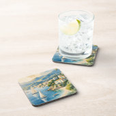 ヴィンテージスタイルコートダジュールフランスの旅行 コースター (右側)