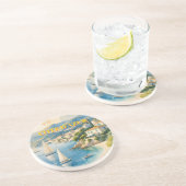 ヴィンテージスタイルコートダジュールフランスの旅行 コースター (側面)