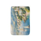 ヴィンテージスタイルコートダジュールフランスの旅行 バスマット (正面縦)