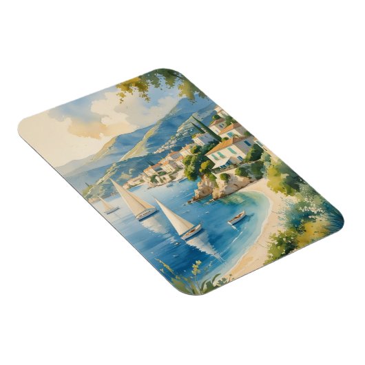 ヴィンテージスタイルコートダジュールフランスの旅行 マグネット (右側)