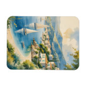 ヴィンテージスタイルコートダジュールフランスの旅行 マグネット (横)