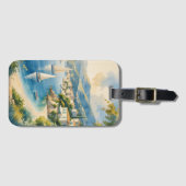 ヴィンテージスタイルコートダジュールフランスの旅行 ラゲッジタグ (正面横)