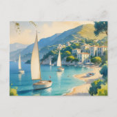 ヴィンテージスタイルコートダジュールフランスの旅行 案内ポストカード (正面)