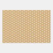 ヴィンテージスタイルゴールデンクリスマスハット&ミトン ラッピングペーパーシート (正面2)