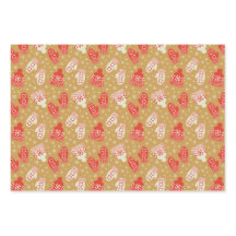 ヴィンテージスタイルゴールデンクリスマスハット&ミトン