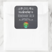 ヴィンテージスタイルサルサとサボテンでソンブレロ スクエアシール (バッグ)