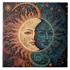 ヴィンテージスタイルサンアンドムーン タイル