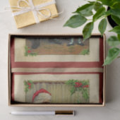 ヴィンテージスタイルサンタクロース与えのプレゼントから子へ 薄葉紙 (ギフト)