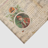 ヴィンテージスタイルサンタクロース、スレッド、楽譜 薄葉紙 (詳細)
