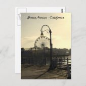 ヴィンテージスタイルサンタモニカ葉書！ ポストカード (正面/裏面)