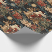 ヴィンテージスタイルサンタライディングトインデアデザイン ラッピングペーパー (角)