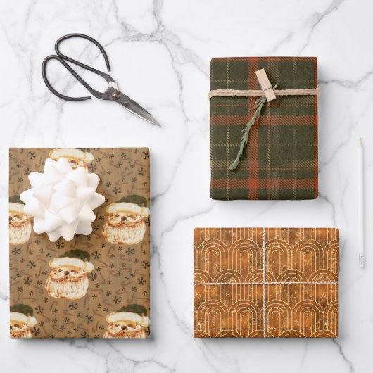 ヴィンテージスタイルサン ラッピングペーパーシート (正面)