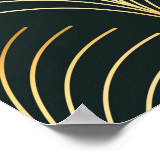 ヴィンテージスタイルシエレガントームレスアートデコリピートファン ポスター (角)