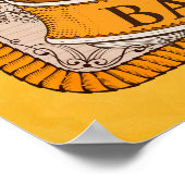 ヴィンテージスタイルシナモン転がアド ポスター (角)