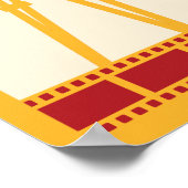 ヴィンテージスタイルシネマ、レトロ映画 ポスター (角)