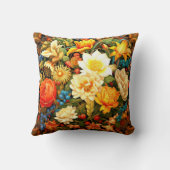 ヴィンテージスタイルシャビーシックフローラ クッション (裏面)