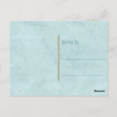 ヴィンテージスタイルシーシェル&ブルーレースポストカード ポストカード (裏面)