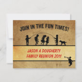 ヴィンテージスタイルジャンプロープシルエットファミリ懇親会 招待状 (正面)