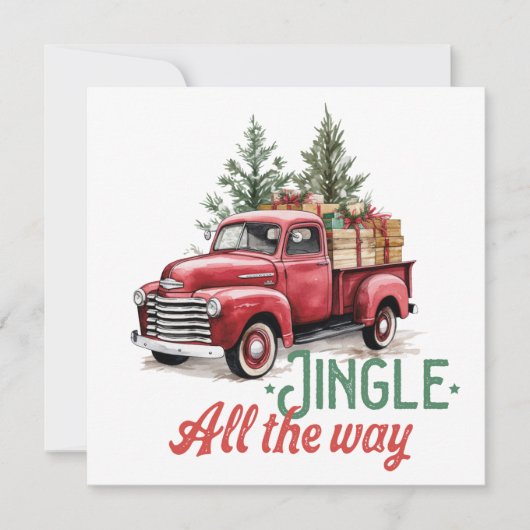 ヴィンテージスタイルジンルザオールウェイクリスマス シーズンカード (正面)