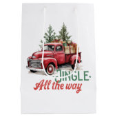 ヴィンテージスタイルジンルザオールウェイクリスマス ミディアムペーパーバッグ (裏面)